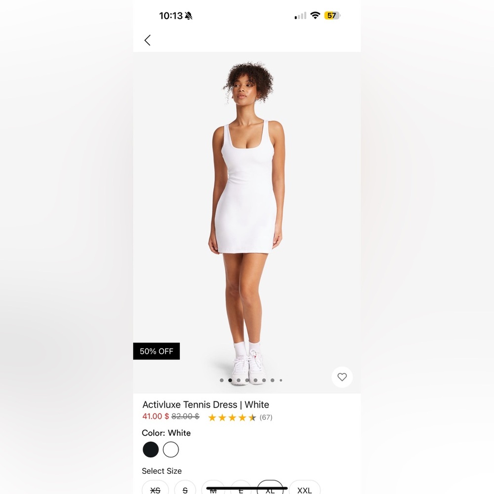 Crop Shop Boutique (CSB) - brand new tennis dress in white. Never worn